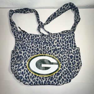NFL Green Bay Packers Tailgate Canvas Tote Bag Purse Football Beach Gym‎ Leopard